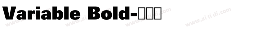 Variable Bold字体转换